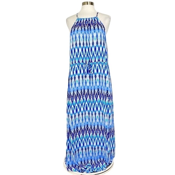 ATHLETA Blue Long Dress w/ Waist Tie Size XS — GORGEOUS!!! - Picture 1 of 9